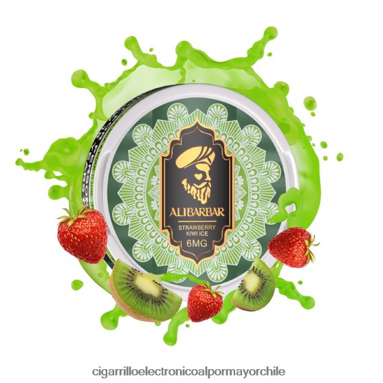 hielo de fresa y kiwi 8V60V054 Cigarrillo Electrónico Desechable - ALIBARBAR bolsa de nicotina