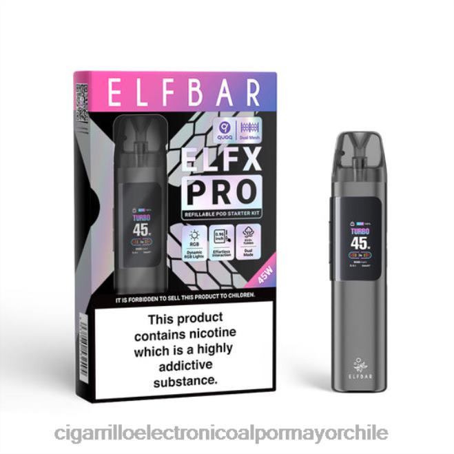 ELFBAR ELFX Pro ABRIR APOL DE POD gris 8B20D3 Cigarrillo Electrónico Vape