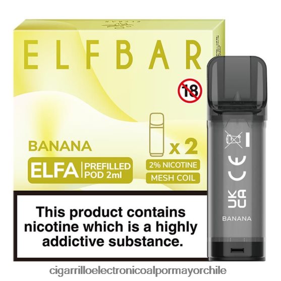 banana 8V60V0315 Cigarrillo Electrónico Precio - ELFBAR Elfa cápsula precargada - 2 ml - 20 mg (paquete de 2)