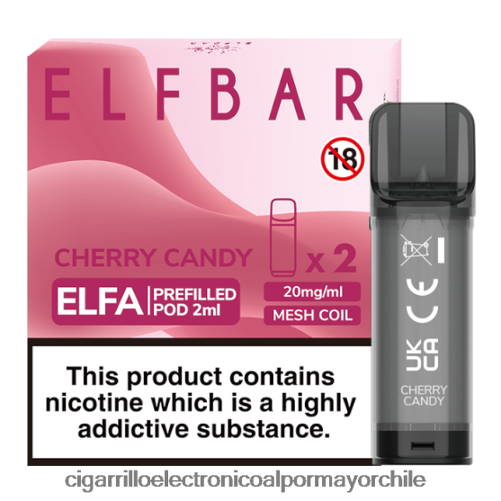 caramelo de cereza 8V60V0338 Cigarrillo Electrónico Para Dejar De Fumar - ELFBAR Elfa cápsula precargada - 2 ml - 20 mg (paquete de 2)