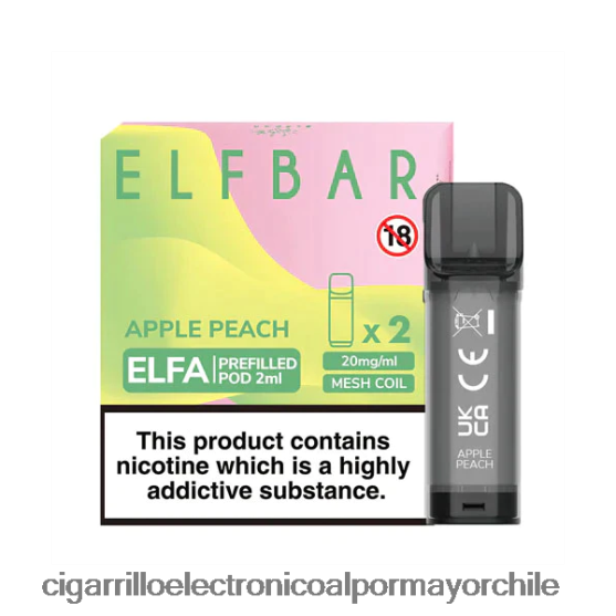 durazno manzana 8V60V0325 Cigarrillo Electrónico Precio - ELFBAR Elfa cápsula precargada - 2 ml - 20 mg (paquete de 2)