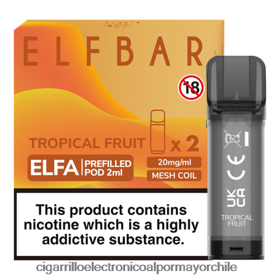 fruta tropical 8V60V0328 Cigarrillo Electrónico Para Dejar De Fumar - ELFBAR Elfa cápsula precargada - 2 ml - 20 mg (paquete de 2)