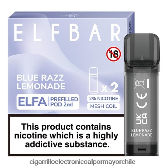 limonada azul razz 8V60V0327 Cigarrillo Electrónico Con Nicotina - ELFBAR Elfa cápsula precargada - 2 ml - 20 mg (paquete de 2)