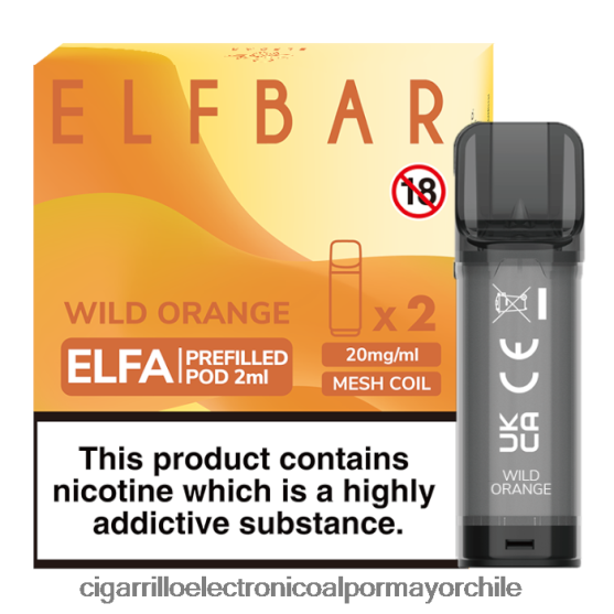 naranja salvaje 8V60V0340 Cigarrillo Electronico Chile - ELFBAR Elfa cápsula precargada - 2 ml - 20 mg (paquete de 2)