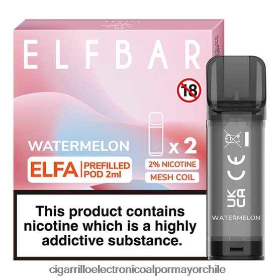 sandía 8V60V0318 Cigarrillo Electrónico Para Dejar De Fumar - ELFBAR Elfa cápsula precargada - 2 ml - 20 mg (paquete de 2)