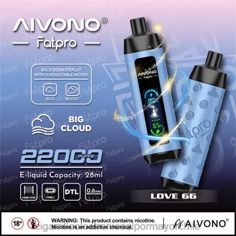 Aivono Fatpro 22000 amor 66 4J88D6 - Cigarrillo Electrónico Para Dejar De Fumar Precio