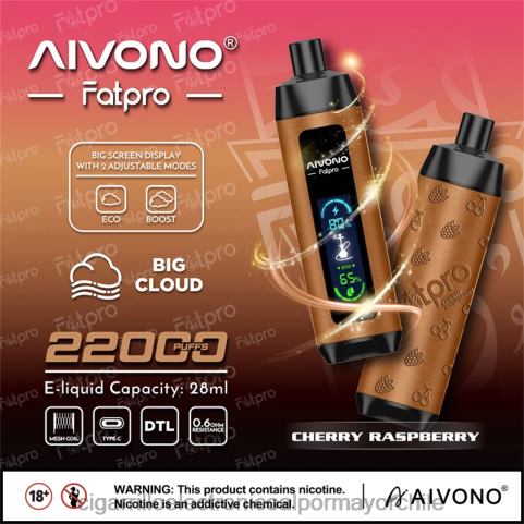 Aivono Fatpro 22000 frambuesa cereza 4J88D4 - Cigarrillo Electrónico Desechable