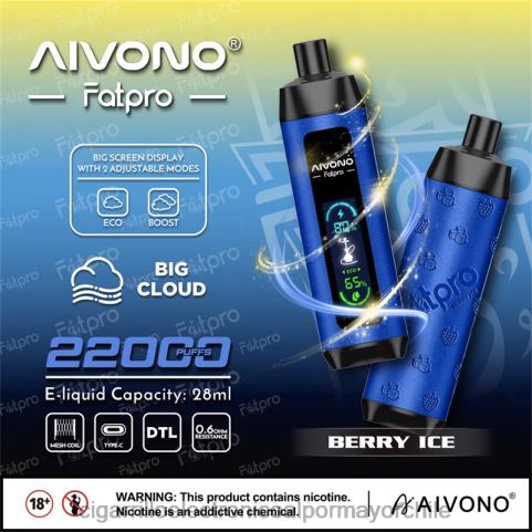 Aivono Fatpro 22000 hielo de baya 4J88D10 - Cigarrillo Electronico Chile