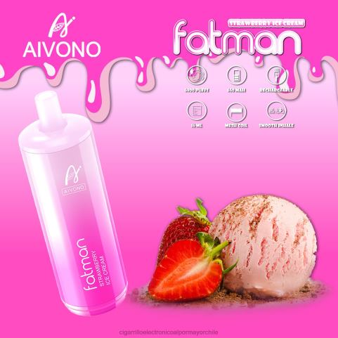 Aivono FATMAN 6800 helado de fresa 4J88D21 - Cigarrillo Electrónico Recargable