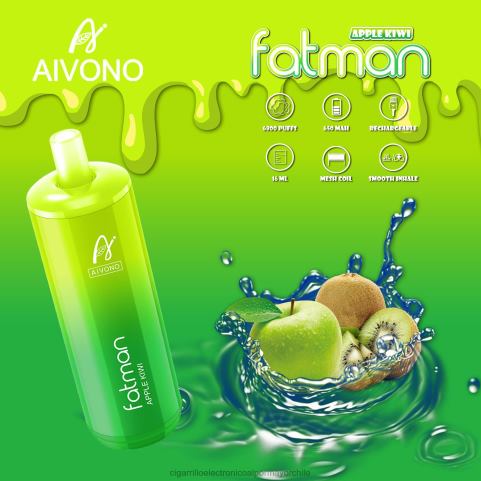 Aivono FATMAN 6800 kiwi manzana 4J88D31 - Cigarrillo Electrónico Recargable