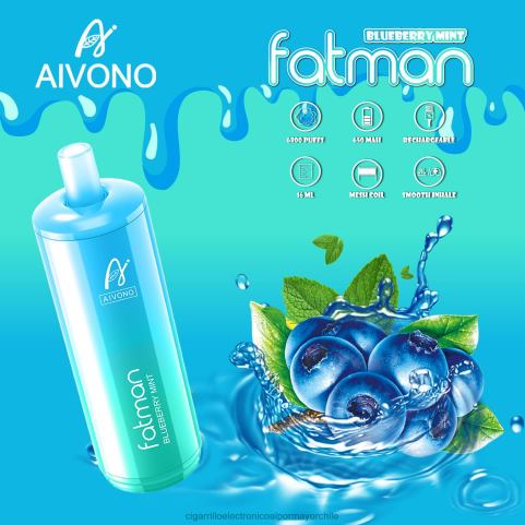Aivono FATMAN 6800 menta de arándanos 4J88D22 - Cigarrillo Electrónico Sin Nicotina