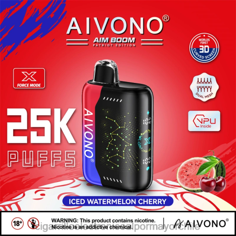 Aivono AIM BOOM 25000 cereza de sandía helada 4J88D347 - Cigarrillo Electrónico Con Nicotina