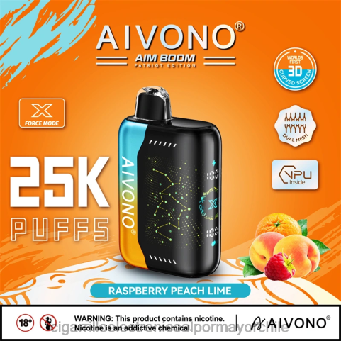 Aivono AIM BOOM 25000 frambuesa melocotón lima 4J88D350 - Cigarrillo Electronico Chile