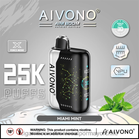 Aivono AIM BOOM 25000 menta de miami 4J88D349 - Cigarrillo Electrónico Precio Chile