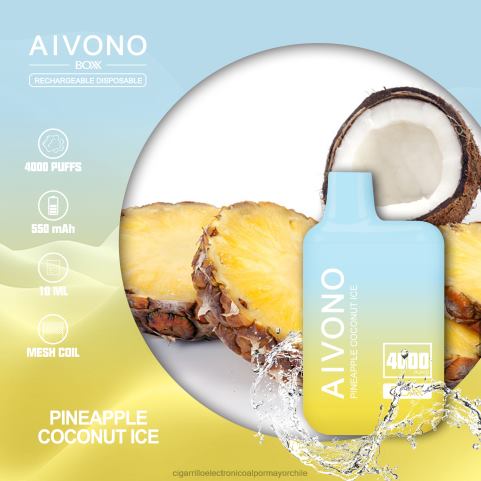 Aivono AIM BOXX 4000 hielo de piña y coco 4J88D222 - Cigarrillo Electrónico Sin Nicotina