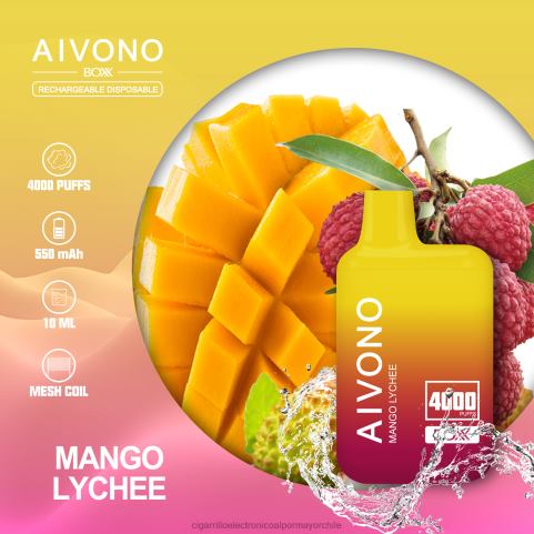 Aivono AIM BOXX 4000 lichi de mango 4J88D216 - Cigarrillo Electrónico Para Dejar De Fumar Precio