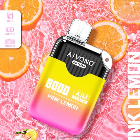 Aivono AIM CLEAR 8000 limon rosa 4J88D211 - Cigarrillo Electrónico Recargable