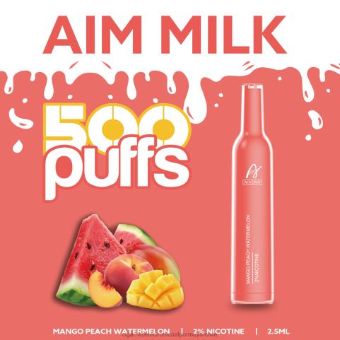 Aivono AIM MILK 500 sandia mango durazno 4J88D268 - Cigarrillo Electrónico Para Dejar De Fumar