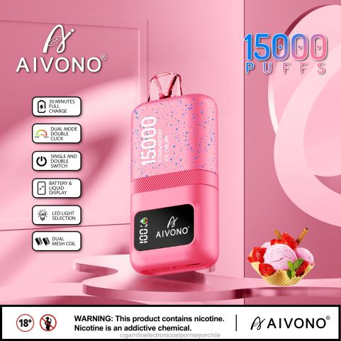 Aivono AIM magic 15000 helado de fresa 4J88D66 - Cigarrillo Electrónico Para Dejar De Fumar Precio