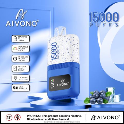 Aivono AIM magic 15000 hielo de arándanos 4J88D68 - Cigarrillo Electrónico Para Dejar De Fumar