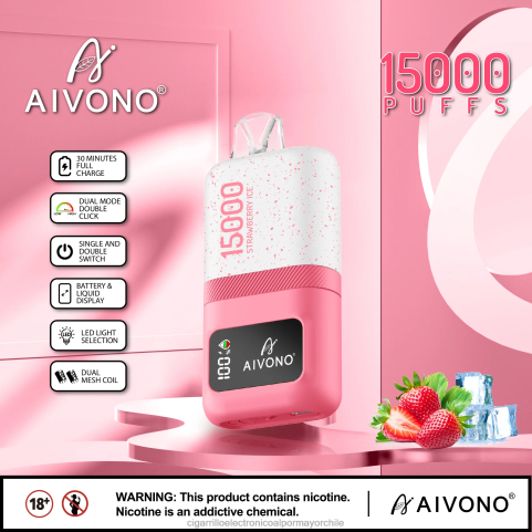 Aivono AIM magic 15000 hielo de fresa 4J88D71 - Cigarrillo Electrónico Recargable