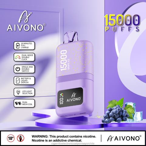 Aivono AIM magic 15000 hielo de uva 4J88D60 - Cigarrillo Electronico Chile