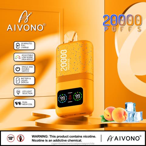 Aivono AIM magic 20000 hielo de durazno 4J88D85 - Cigarrillo Electrónico Precio