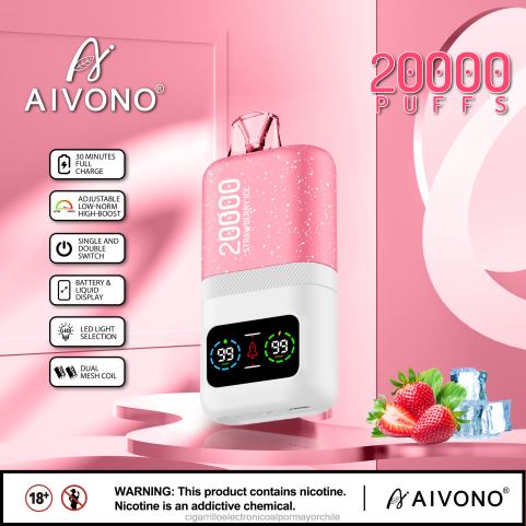 Aivono AIM magic 20000 hielo de fresa 4J88D74 - Cigarrillo Electrónico Desechable