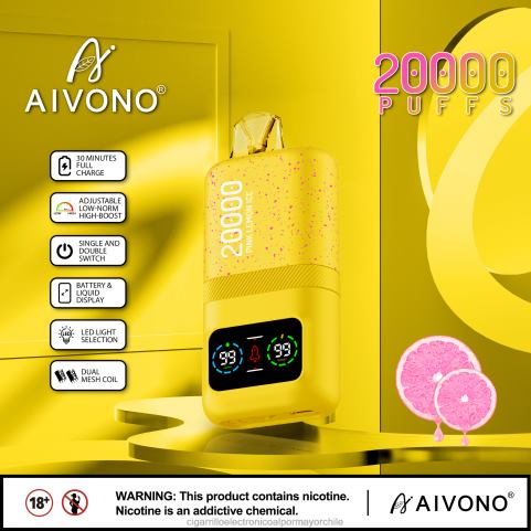 Aivono AIM magic 20000 hielo de limon rosa 4J88D83 - Cigarrillo Electrónico Vape