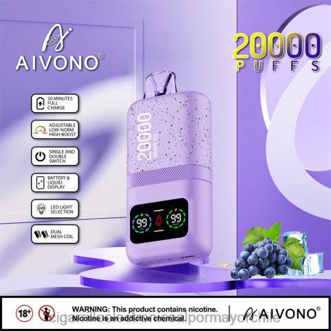 Aivono AIM magic 20000 hielo de uva 4J88D86 - Cigarrillo Electrónico Para Dejar De Fumar Precio