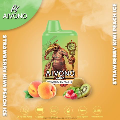 Aivono AIM MAGIC cigarrillo de caja de 5800 bocas fresa kiwi melocotón hielo 4J88D96 - Cigarrillo Electrónico Para Dejar De Fumar Precio