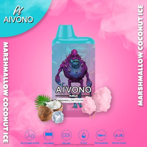 Aivono AIM MAGIC cigarrillo de caja de 5800 bocas hielo de coco de malvavisco 4J88D95 - Cigarrillo Electrónico Precio
