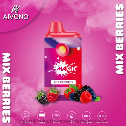 Aivono AIM MAGIC cigarrillo de caja de 5800 bocas mezclar bayas 4J88D100 - Cigarrillo Electronico Chile