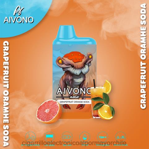 Aivono AIM MAGIC cigarrillo de caja de 5800 bocas refresco de pomelo y naranja 4J88D101 - Cigarrillo Electrónico Recargable