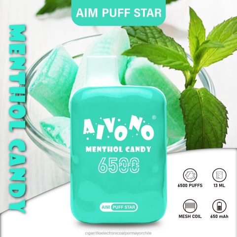 Aivono AIM PUFF STAR 6500 caramelo mentolado 4J88D295 - Cigarrillo Electrónico Precio