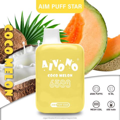Aivono AIM PUFF STAR 6500 cocomelón 4J88D297 - Cigarrillo Electrónico Con Nicotina