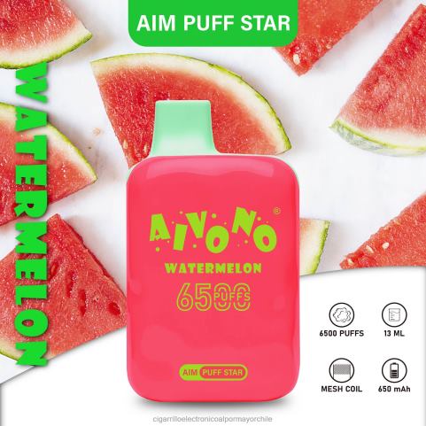 Aivono AIM PUFF STAR 6500 sandía 4J88D291 - Cigarrillo Electrónico Recargable