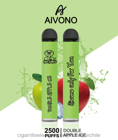 Aivono AIM SNAKE 2500 doble hielo de manzana 4J88D304 - Cigarrillo Electrónico Desechable