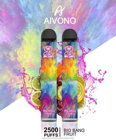 Aivono AIM SNAKE 2500 fruta del big bang 4J88D322 - Cigarrillo Electrónico Sin Nicotina