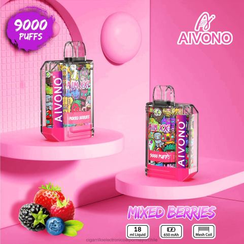 Aivono AIM XXL 9000 pegatina boca transparente bayas mixtas 4J88D51 - Cigarrillo Electrónico Recargable