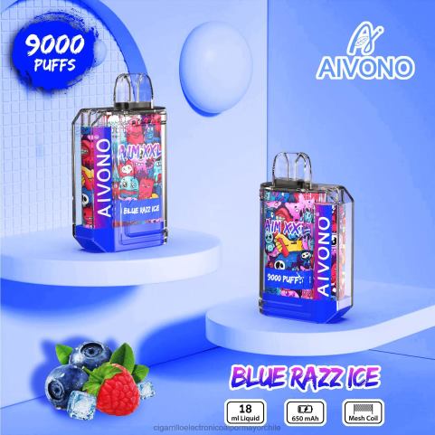 Aivono AIM XXL 9000 pegatina boca transparente hielo azul 4J88D54 - Cigarrillo Electrónico Desechable