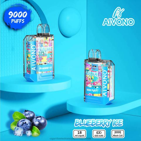 Aivono AIM XXL 9000 pegatina boca transparente hielo de arándanos 4J88D50 - Cigarrillo Electronico Chile