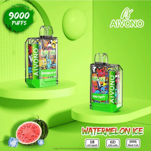Aivono AIM XXL 9000 pegatina boca transparente hielo de sandia 4J88D48 - Cigarrillo Electrónico Para Dejar De Fumar
