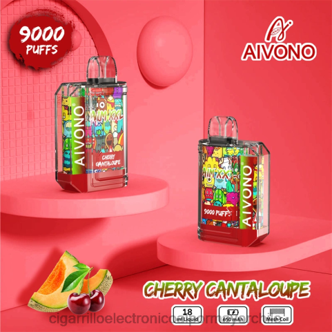 Aivono AIM XXL 9000 pegatina boca transparente melón cereza 4J88D57 - Cigarrillo Electrónico Con Nicotina