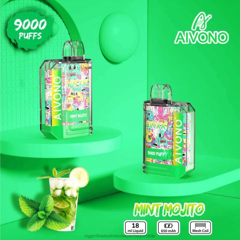 Aivono AIM XXL 9000 pegatina boca transparente mojito de menta 4J88D55 - Cigarrillo Electrónico Precio