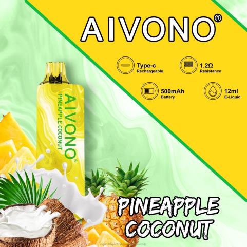 Aivono AIM GUN 7000 coco piña 4J88D106 - Cigarrillo Electrónico Para Dejar De Fumar Precio