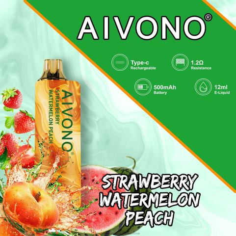 Aivono AIM GUN 7000 fresa sandia durazno 4J88D108 - Cigarrillo Electrónico Para Dejar De Fumar