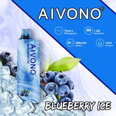 Aivono AIM GUN 7000 hielo de arándanos 4J88D104 - Cigarrillo Electrónico Desechable