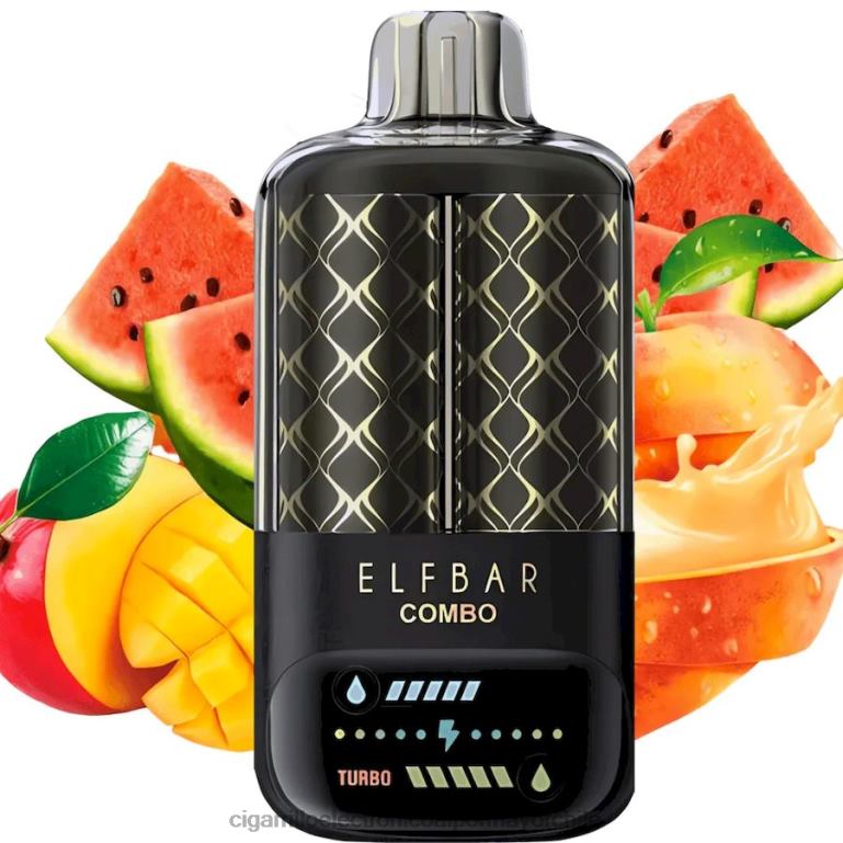 Cigarrillo Electrónico Para Dejar De Fumar Precio 4T8246 Elf Bar Combo 25000 melocotón, mango y sandía