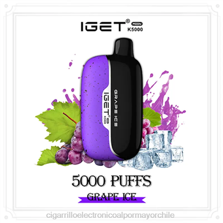 Cigarrillo Electrónico Desechable - IGET Moon k5000 hielo de uva F0P24